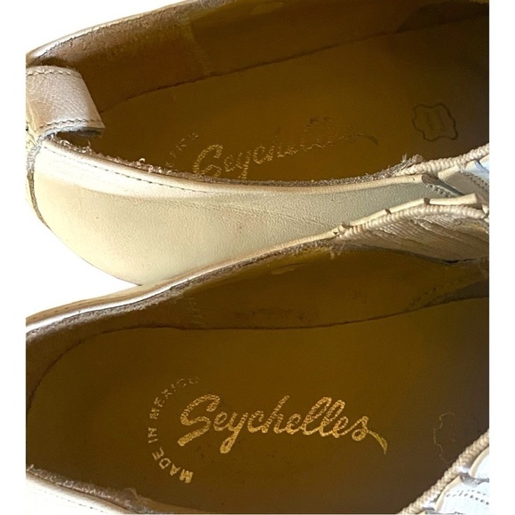 SEYCHELLES White Leather Cowboy Boot Low Cut Pointed Toe Low 1” Heel Size 6 - Picture 4 of 10